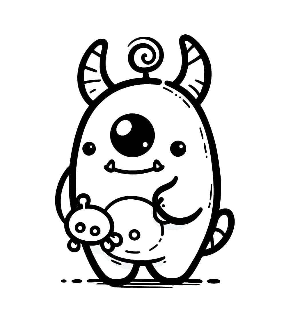 ζωγραφική Χαριτωμένα μωρά τέρατα