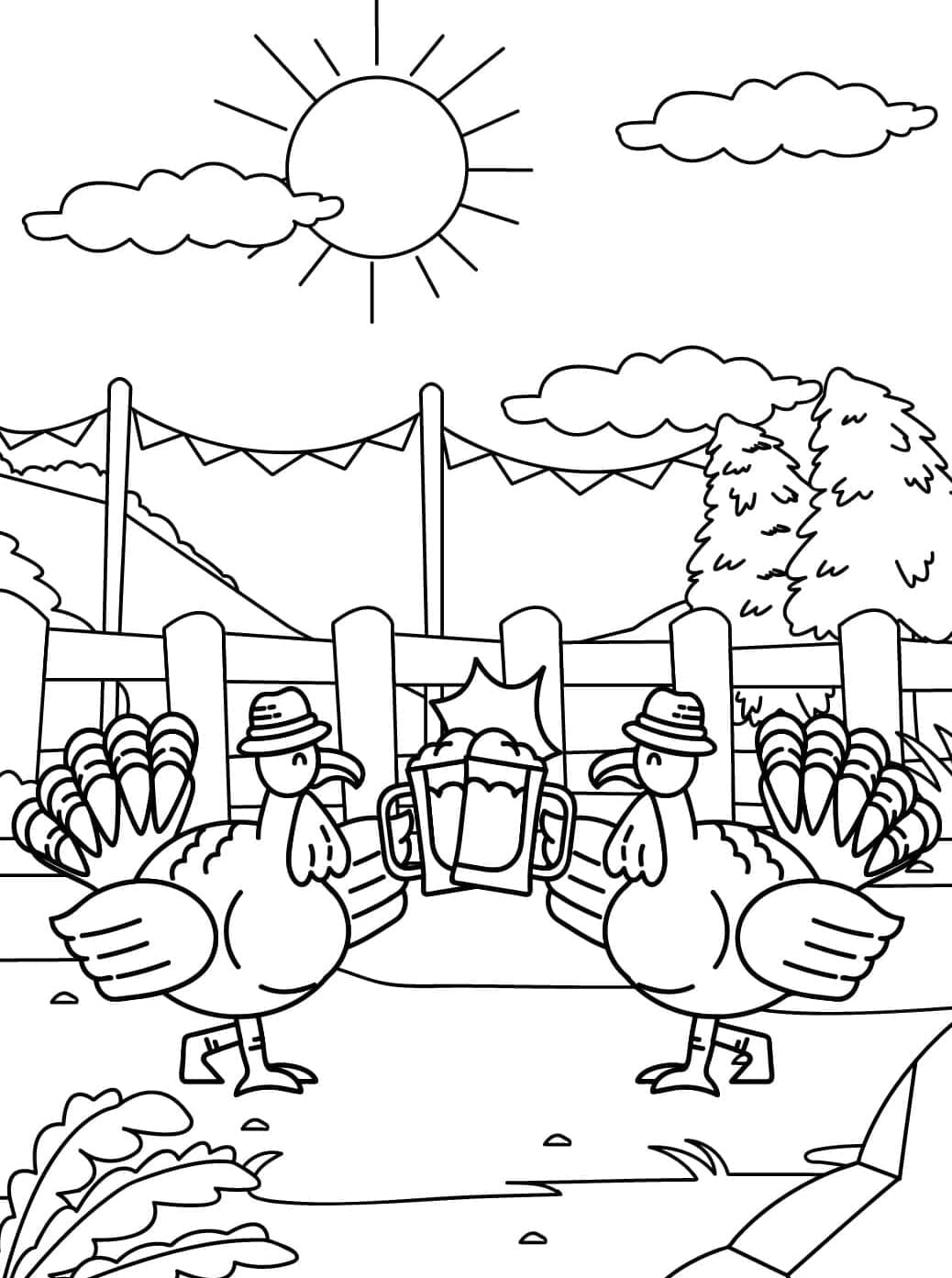 ζωγραφική Χαριτωμένες γαλοπούλες