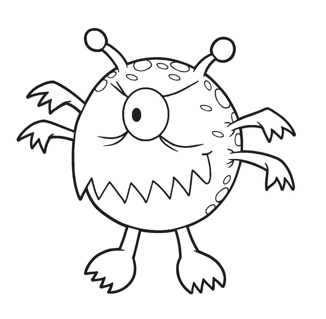 ζωγραφική Χαριτωμένη εικόνα τέρατος