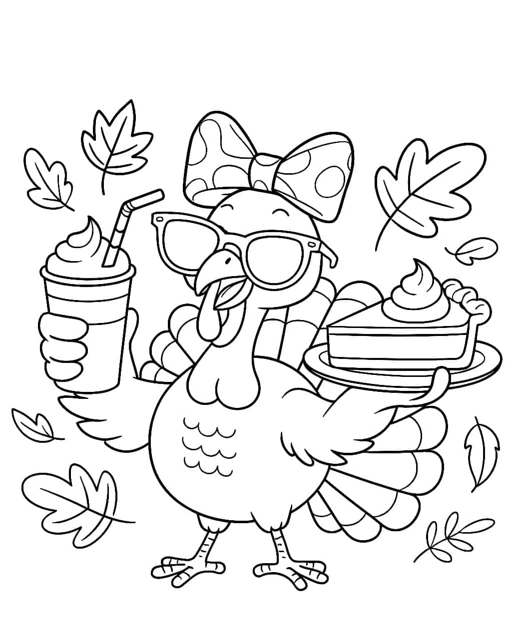 ζωγραφική Χαριτωμένο κορίτσι γαλοπούλα