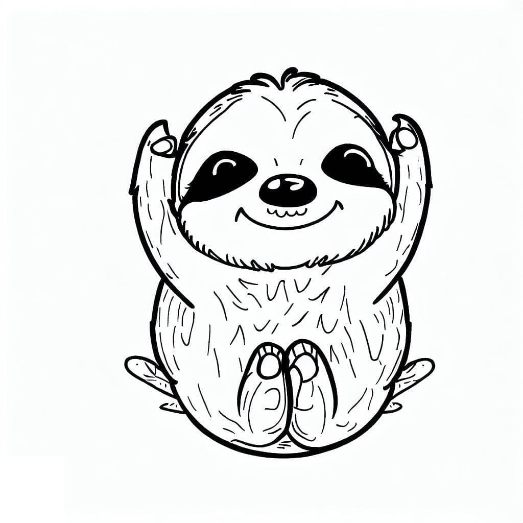 ζωγραφική Χαριτωμένο μωρό φυλλοφάγα