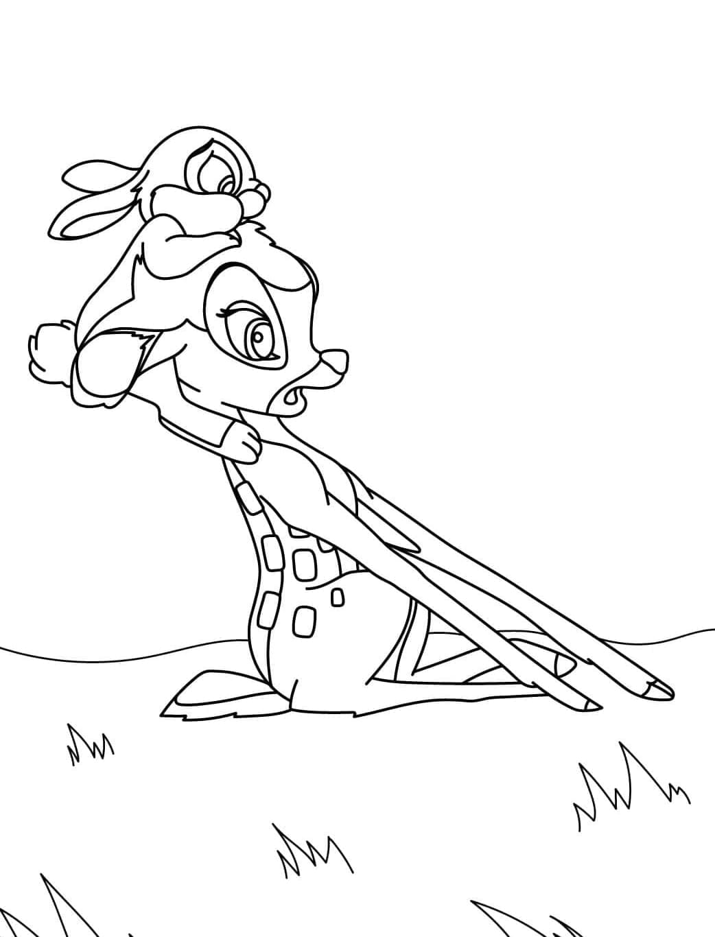 ζωγραφική Χαριτωμένοι Μπάμπι και Θάμπερ