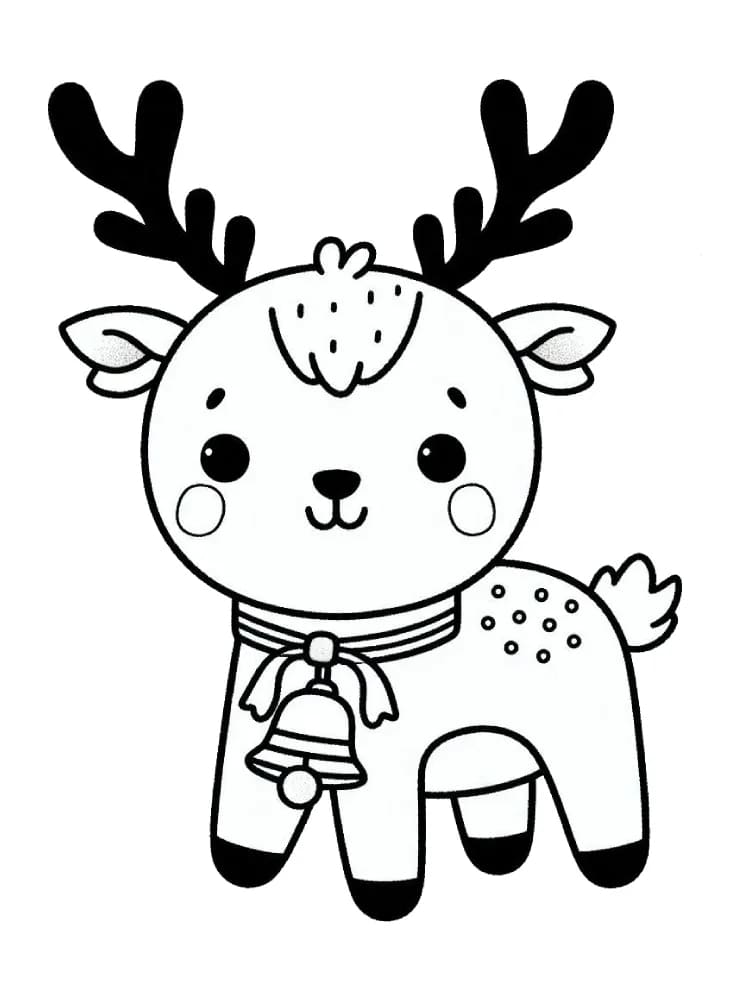 ζωγραφική Χαριτωμένος τάρανδος