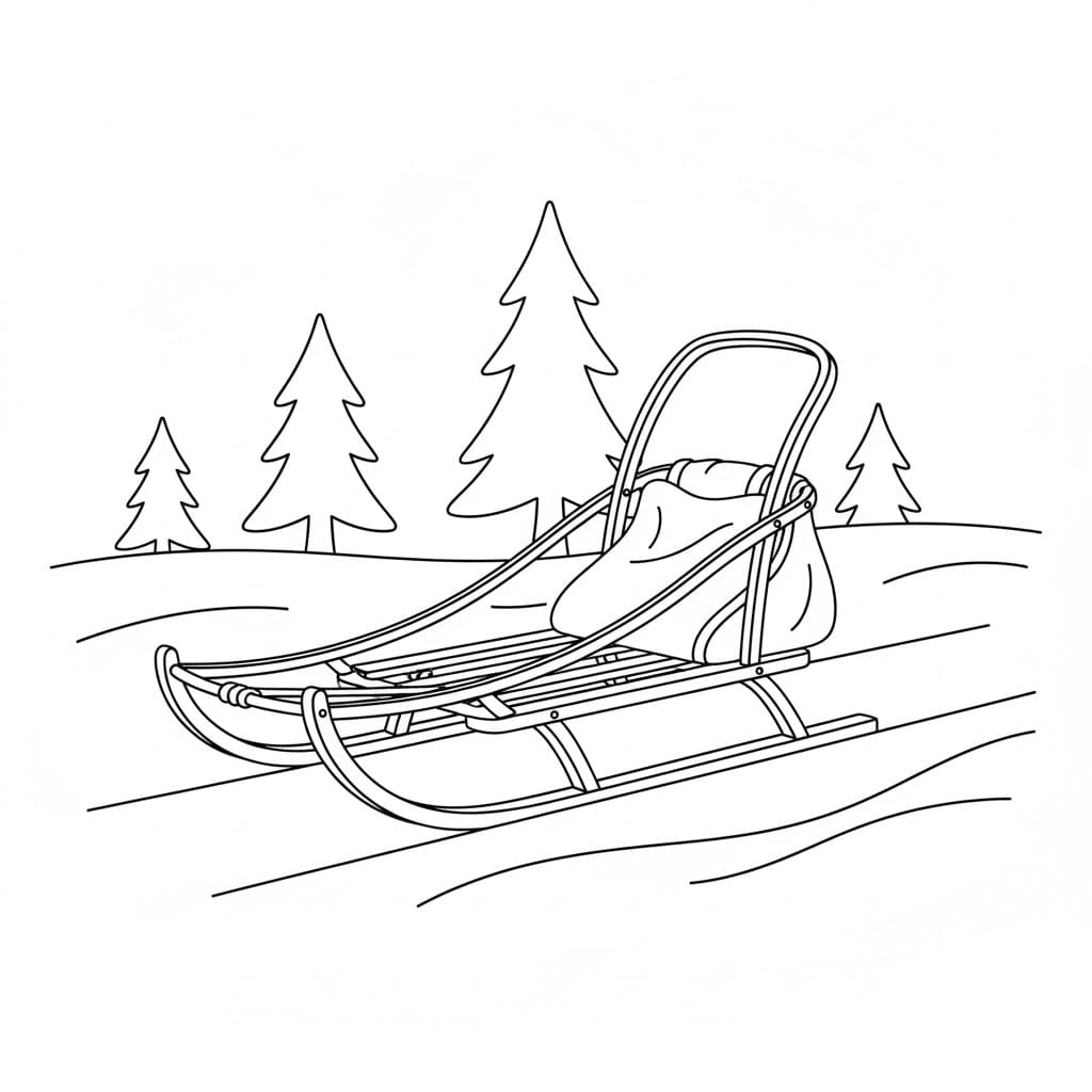 ζωγραφική Δωρεάν εκτύπωση έλκηθρου