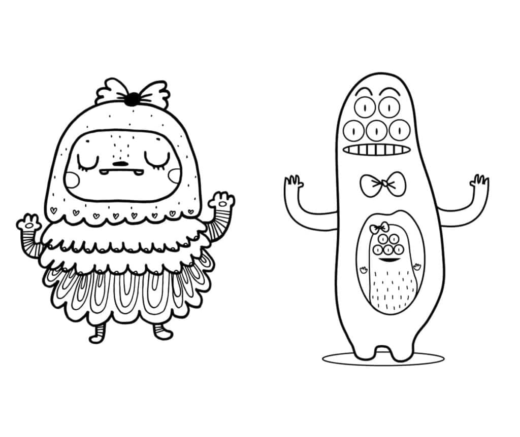 ζωγραφική Δύο τέρατα