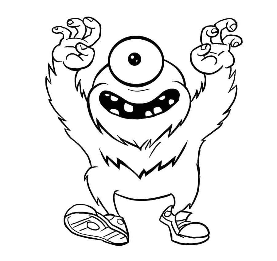 ζωγραφική Εικόνα με χαριτωμένα τέρατα για παιδιά