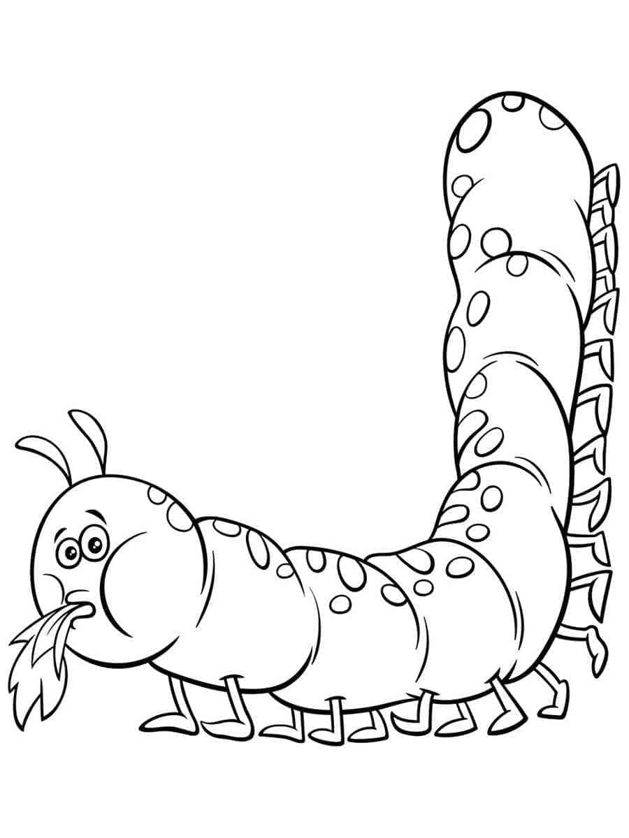 ζωγραφική Εκτυπώσιμη αστεία κάμπια