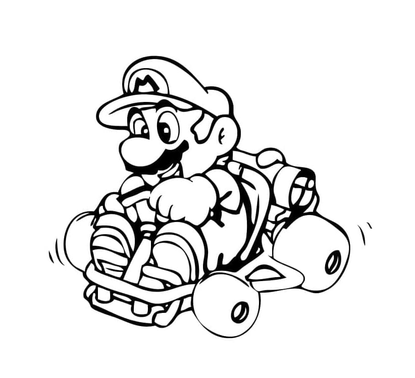 ζωγραφική Εκτυπώσιμο Μάριο Καρτ