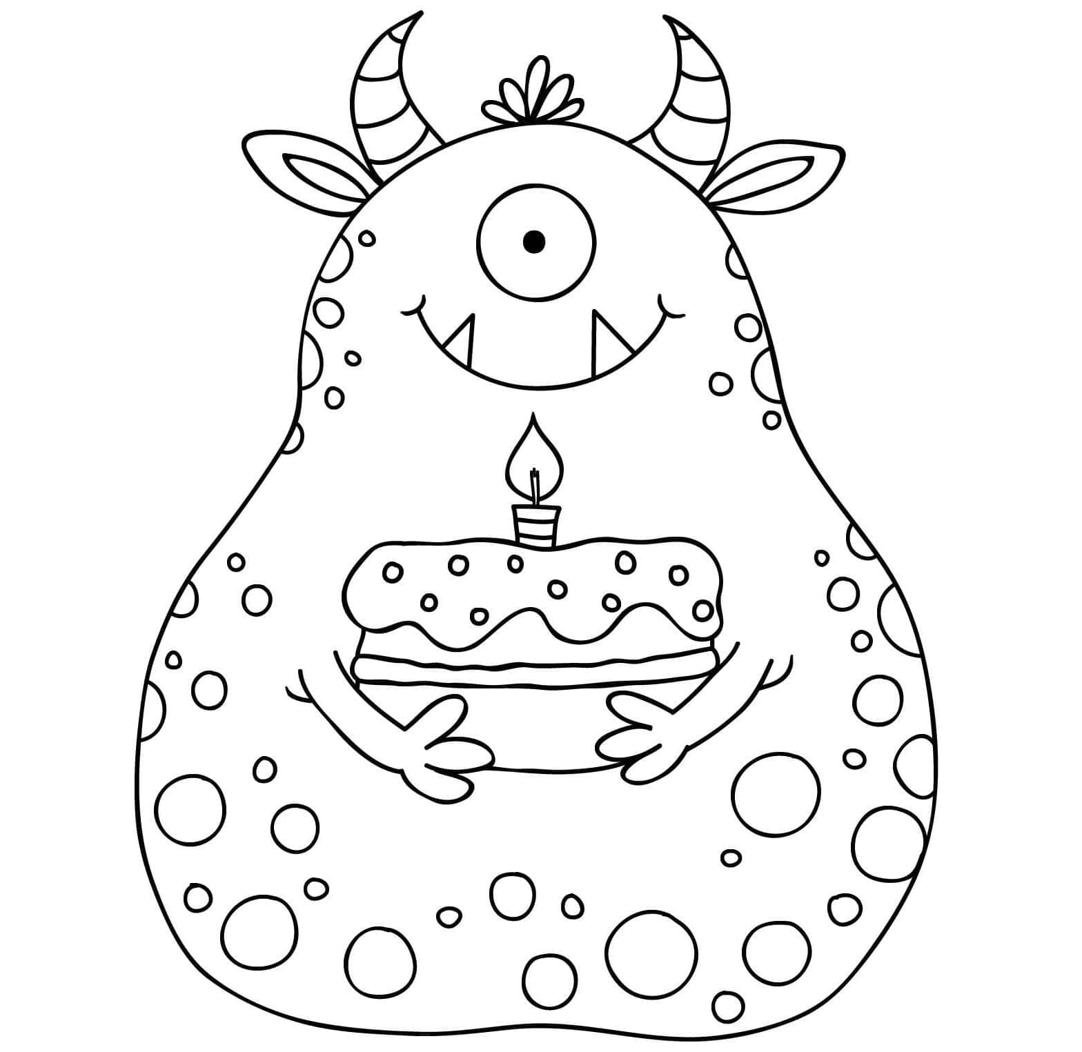 ζωγραφική Εκτυπώστε μια χαριτωμένη εικόνα τέρατος