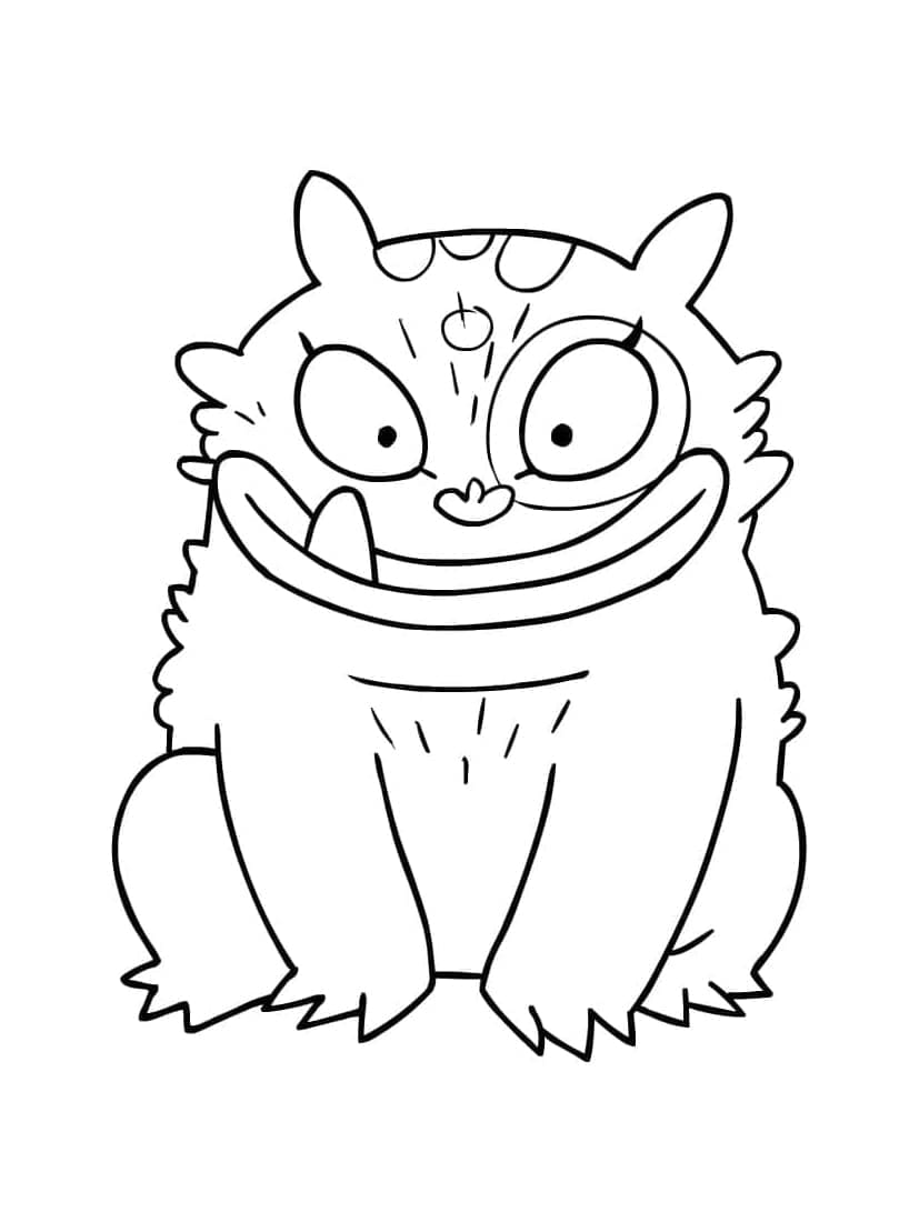 ζωγραφική Ένα χαμογελαστό τέρας