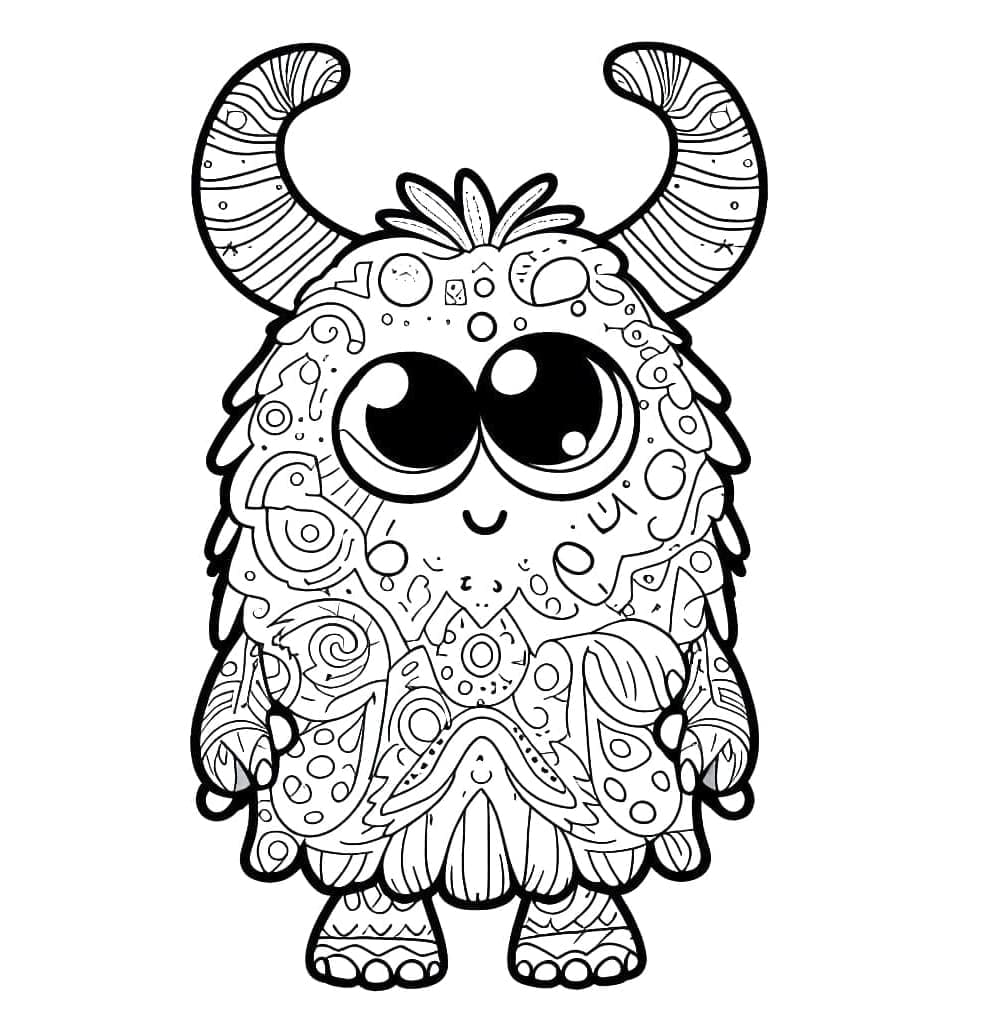 ζωγραφική Ένα μικρό τέρας