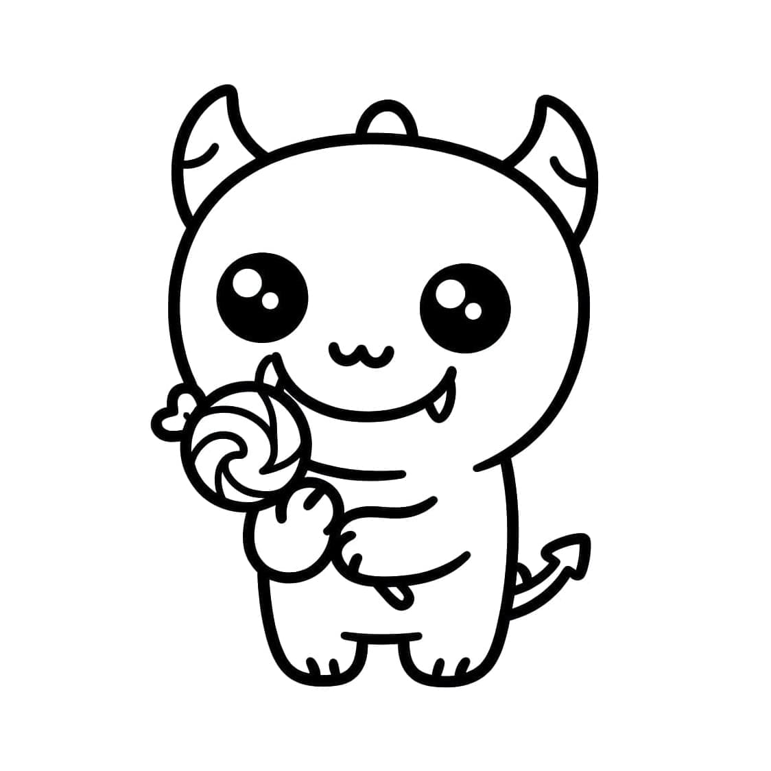 ζωγραφική Ένα μωρό τέρας