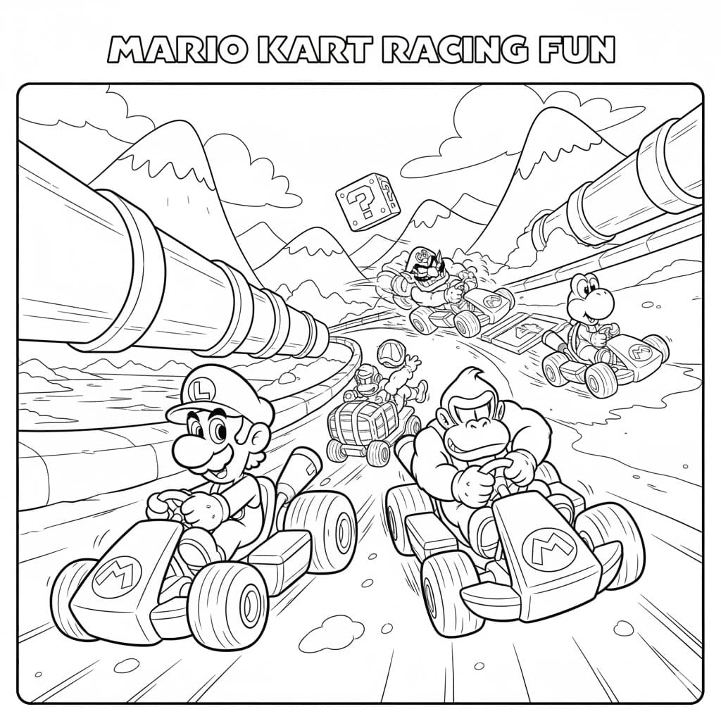 ζωγραφική Φόντο Μάριο Καρτ