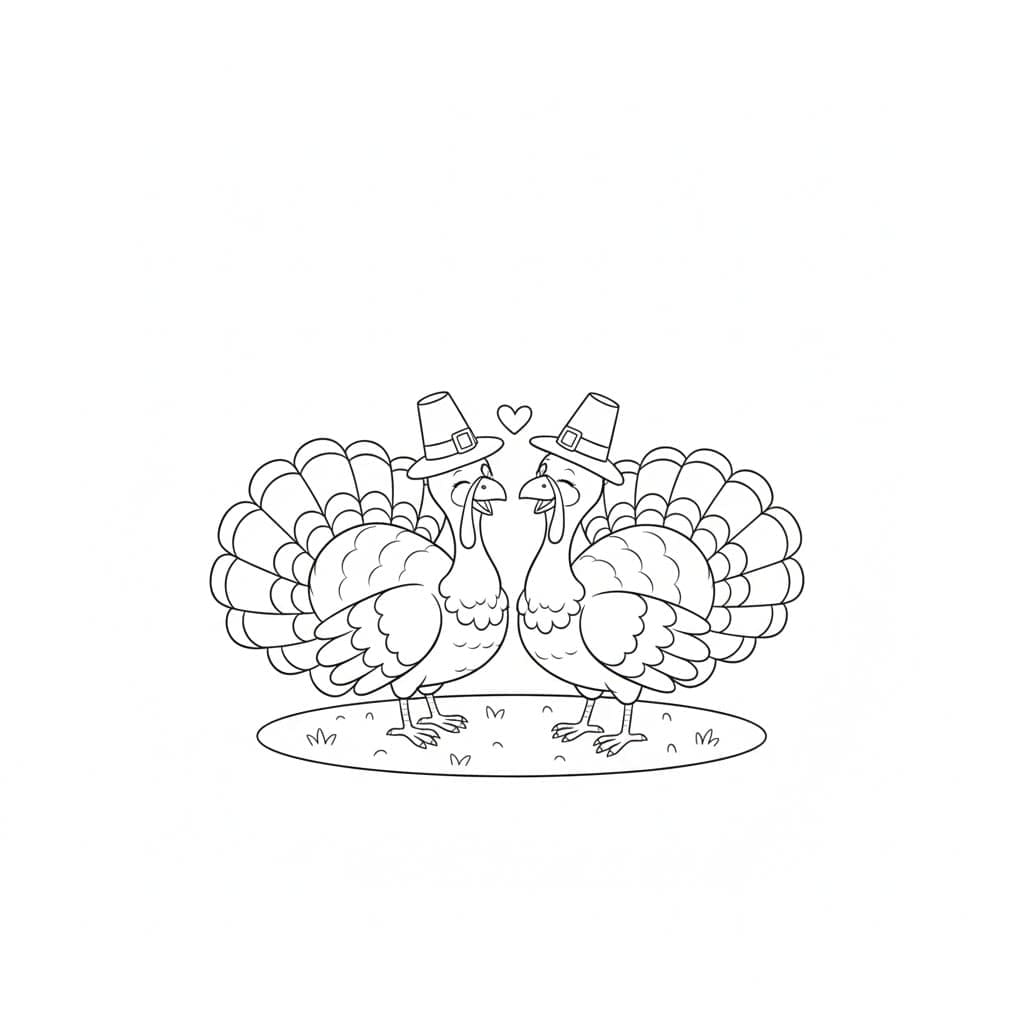 ζωγραφική Η αγάπη των γαλοπούλων