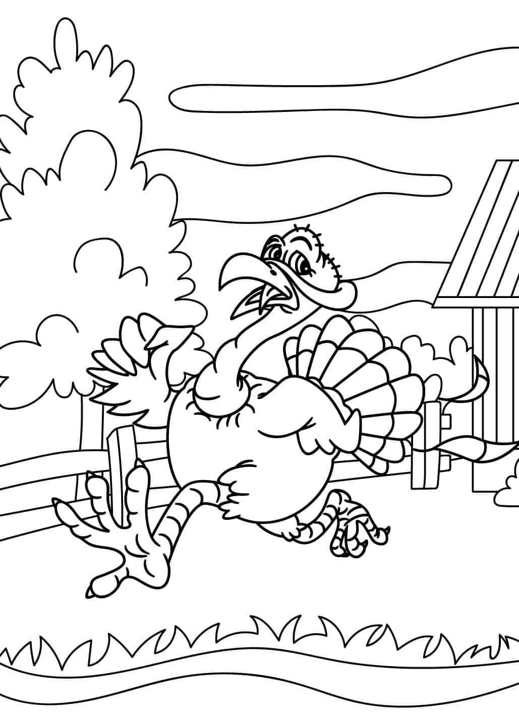 ζωγραφική Η γαλοπούλα δραπετεύει