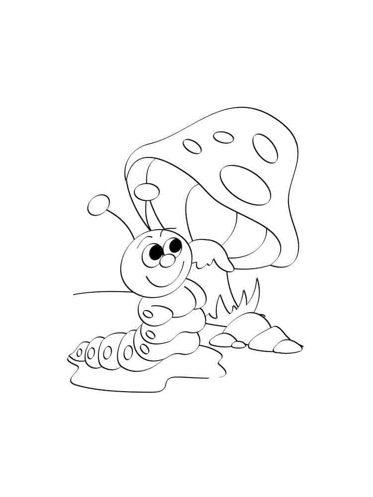 ζωγραφική Κάμπια και Μανιτάρι