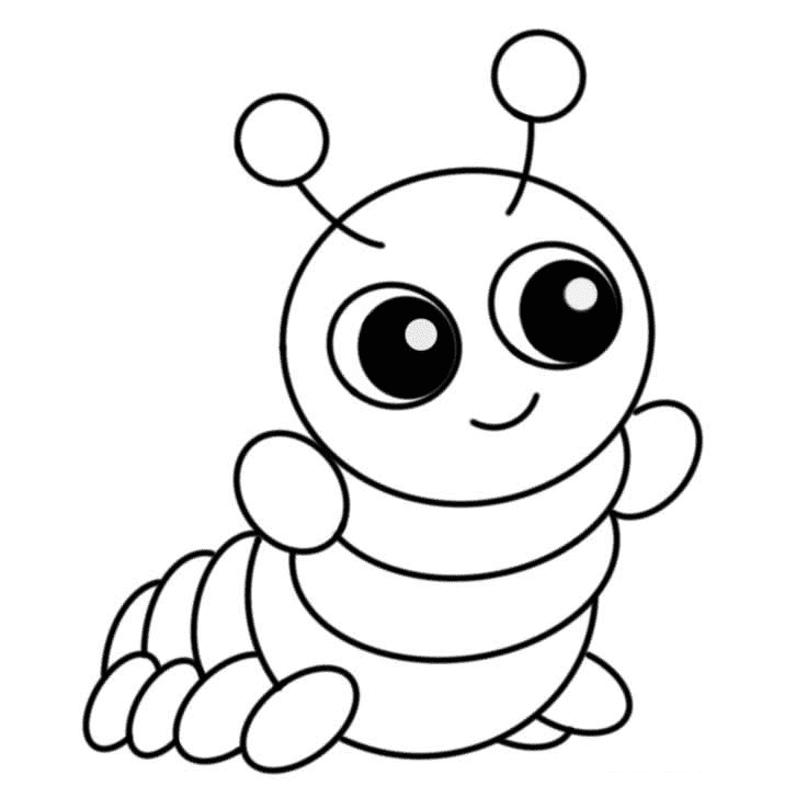 ζωγραφική Κάμπια κινουμένων σχεδίων