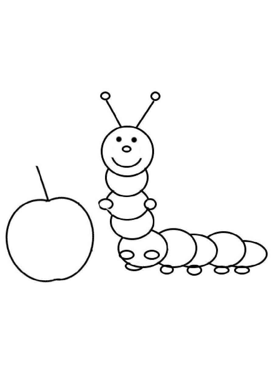 ζωγραφική Κάμπια με ένα κεράσι