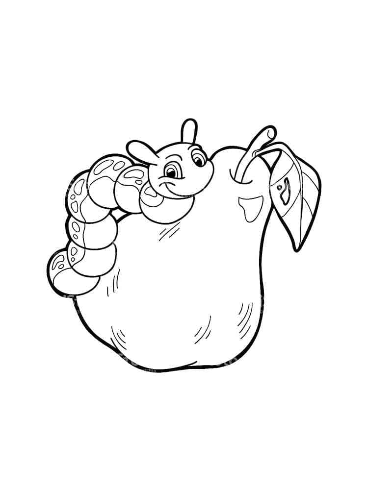 ζωγραφική Κάμπια με φρούτα