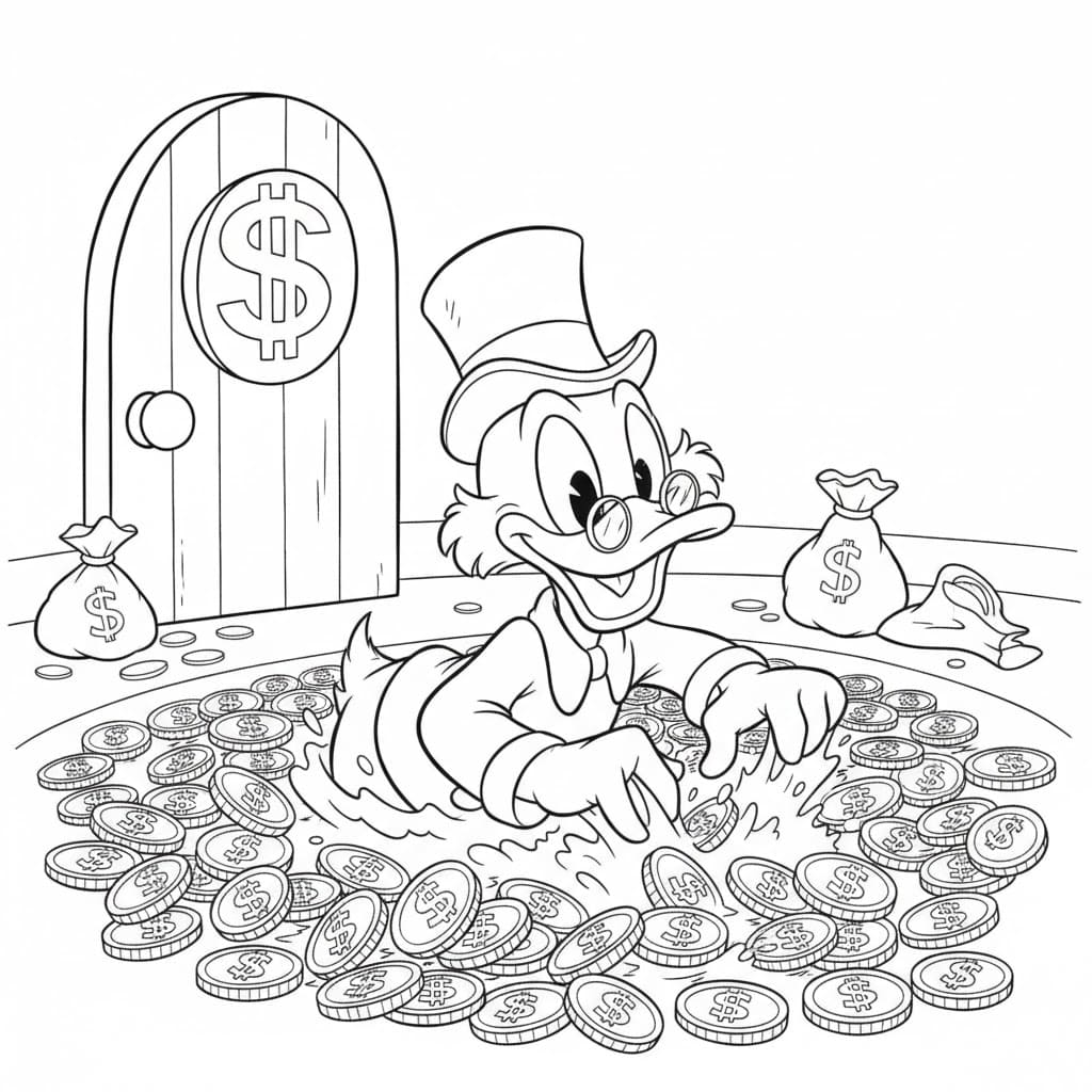 ζωγραφική Κούνια Σκρουτζ Μακ Ντακ