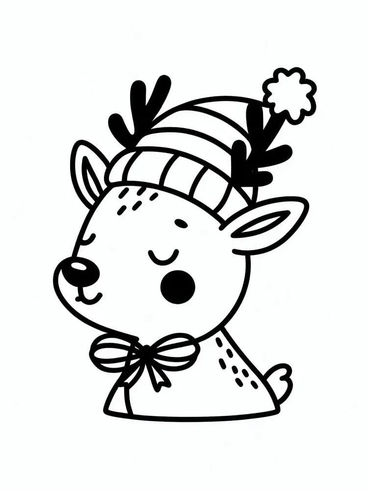 ζωγραφική Μωρό χαριτωμένο τάρανδο