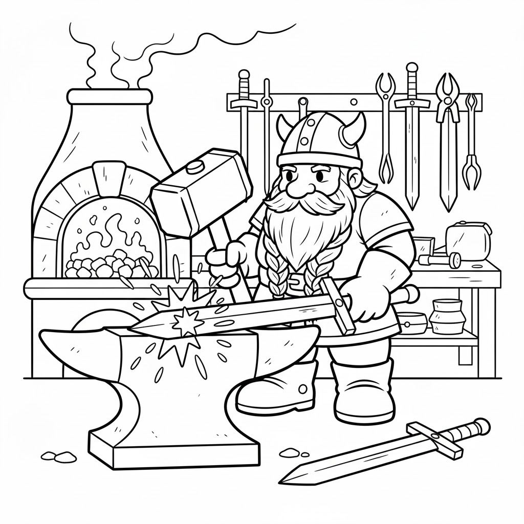 ζωγραφική Νάνος που εργάζεται