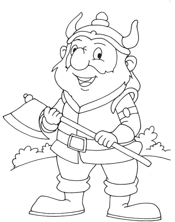 ζωγραφική Νάνος που κρατάει σφυρί