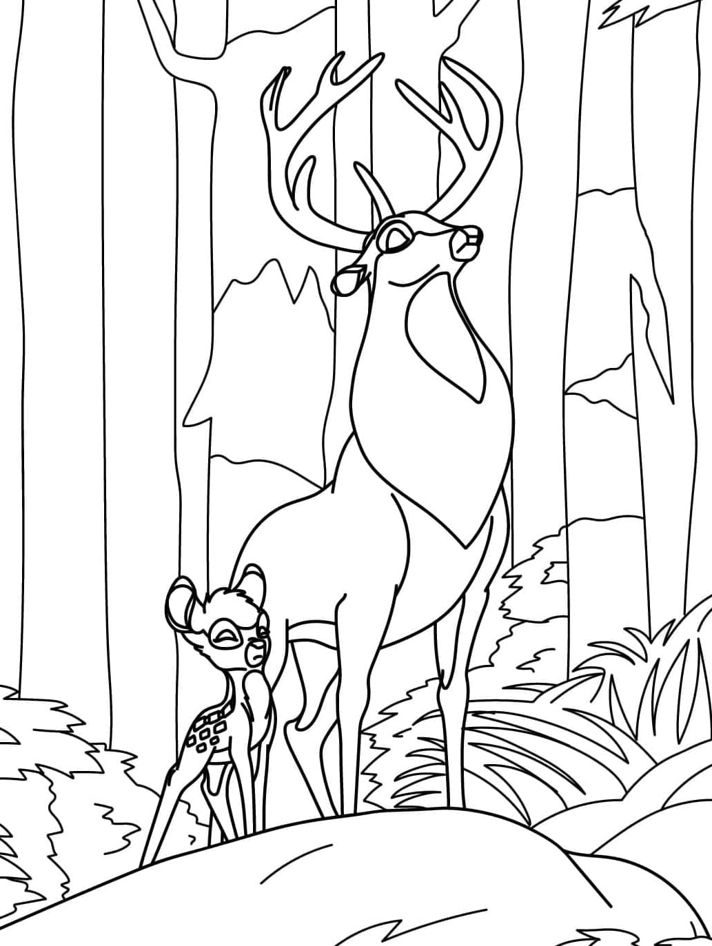 ζωγραφική Ο Μπάμπι και ο Μεγάλος Πρίγκιπας του Δάσους