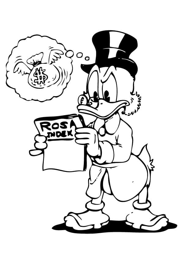 ζωγραφική Ο Σκρουτζ Μακ Ντακ ψάχνει για δουλειά