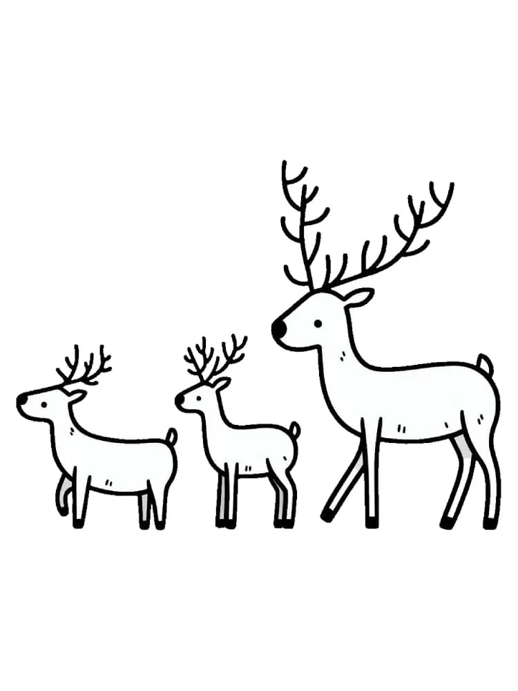 ζωγραφική Περπάτημα με τάρανδους