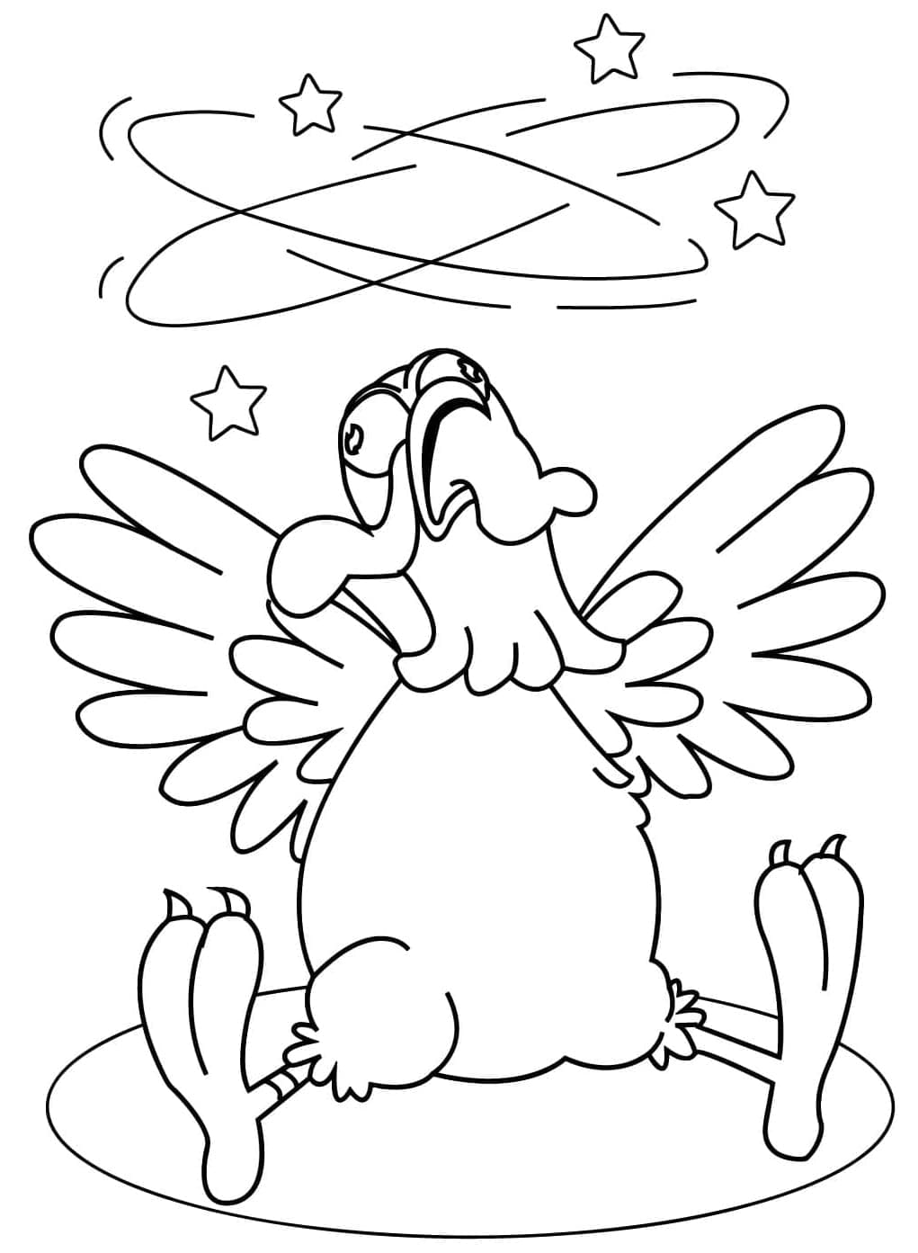 ζωγραφική Πεσμένη γαλοπούλα