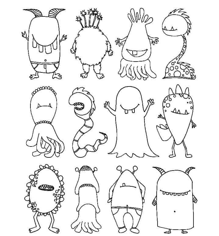 ζωγραφική Πολλά τέρατα