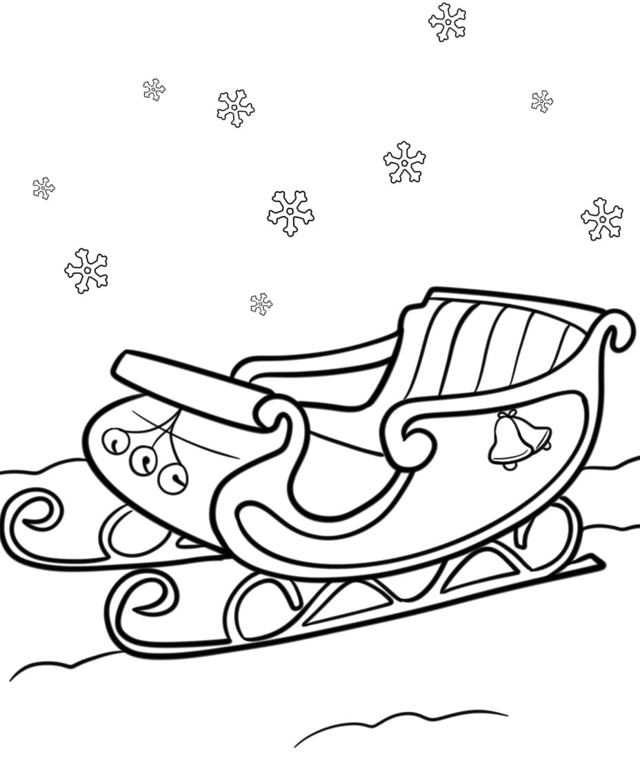 ζωγραφική Πολύ χαριτωμένο έλκηθρο