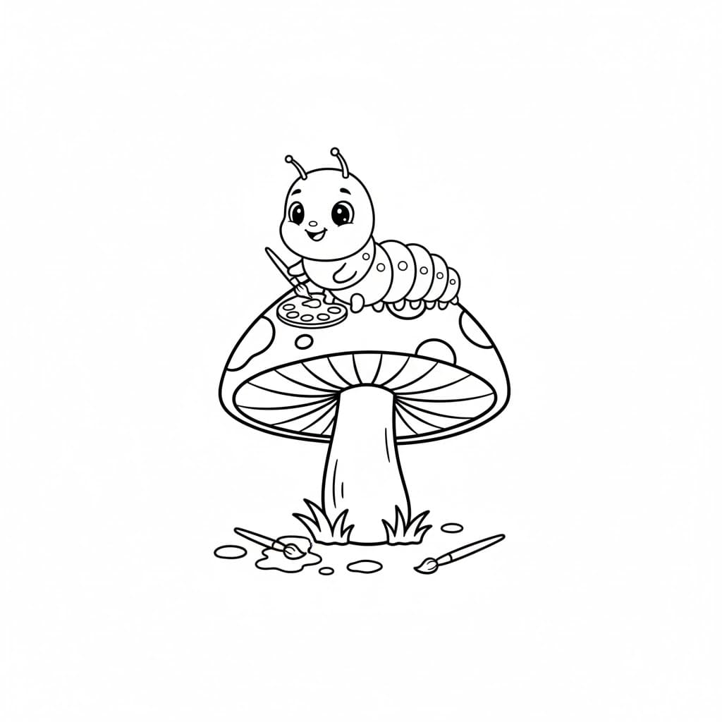 ζωγραφική Σχέδιο κάμπιας