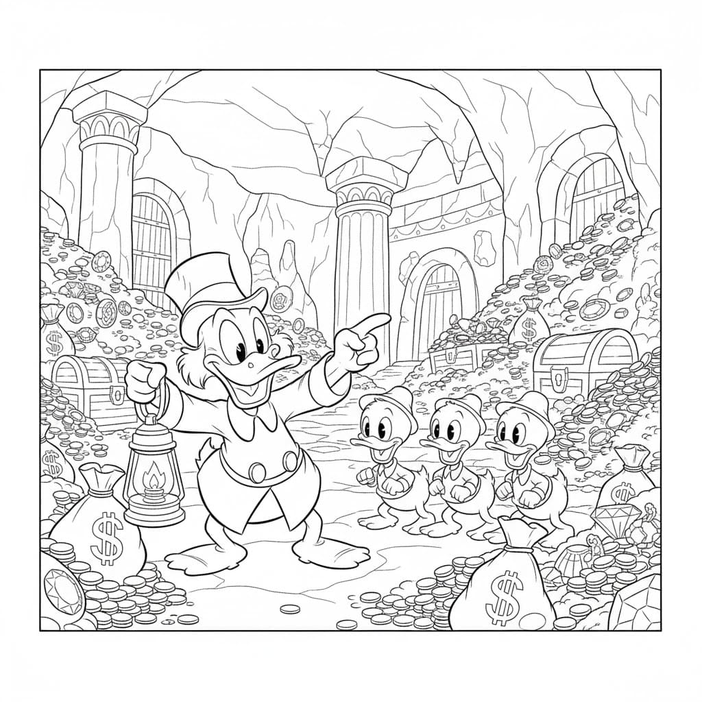 ζωγραφική Σκρουτζ Μακ Ντακ απλός