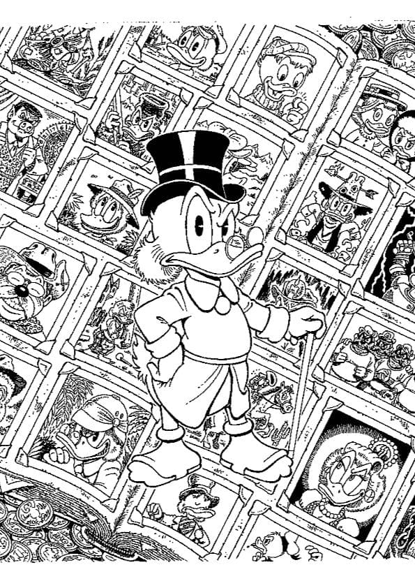 ζωγραφική Σκρουτζ Μακ Ντακ για παιδιά