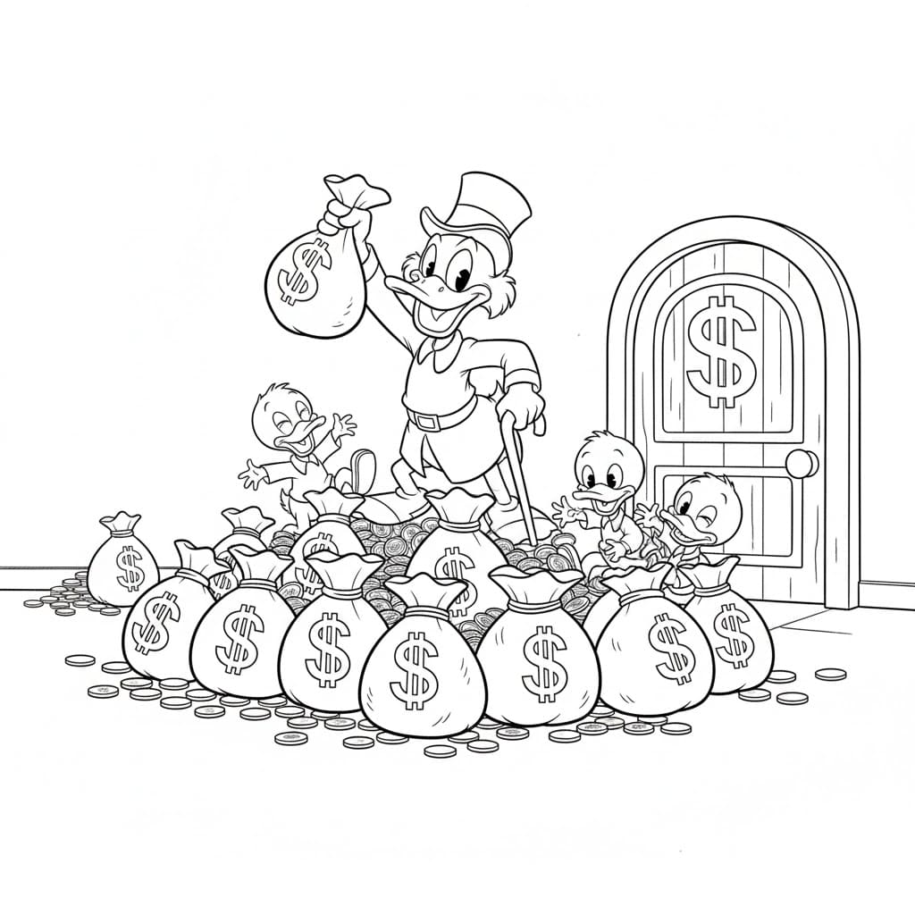 ζωγραφική Σκρουτζ Μακ Ντακ κανονικός