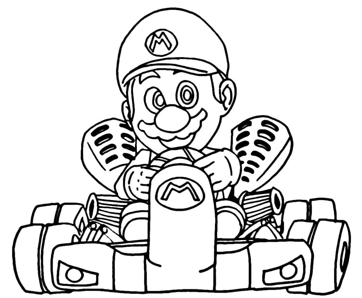 ζωγραφική Το Μάριο Καρτ είναι πολύ ωραίο