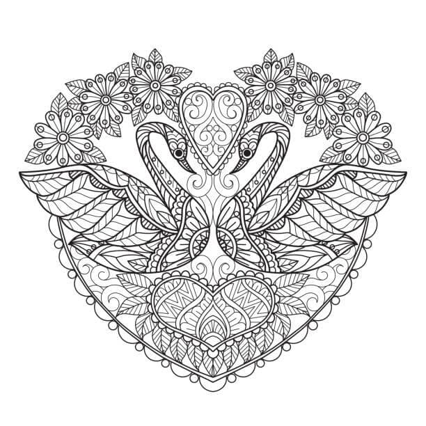 ζωγραφική Βασική Μάνταλα Δύο Κύκνων