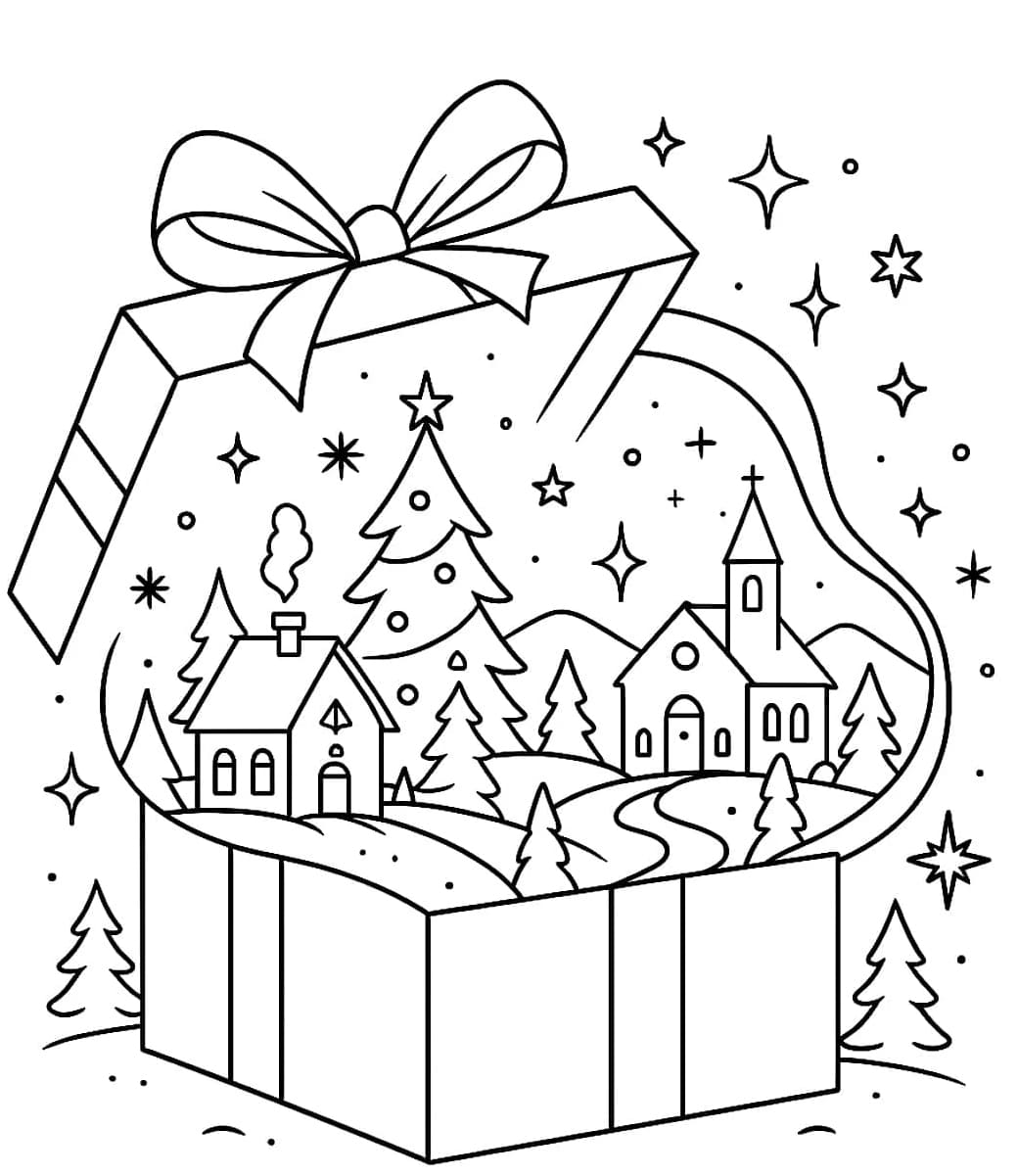 ζωγραφική Άνοιγμα χριστουγεννιάτικων δώρων δωρεάν