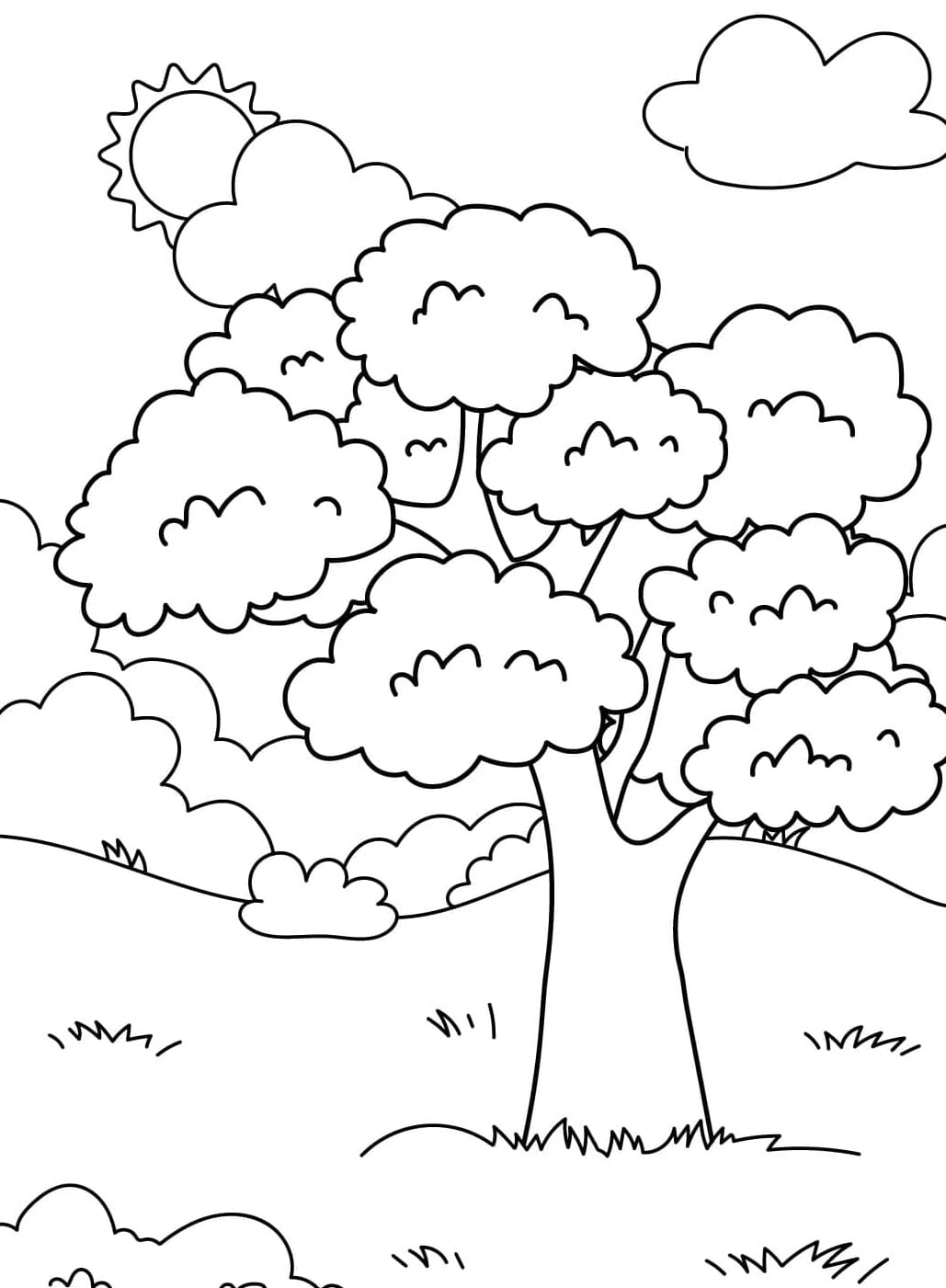 ζωγραφική Απλό Δέντρο δωρεάν