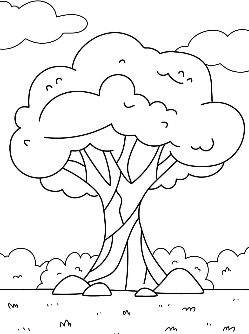 ζωγραφική Απλό δέντρο για παιδιά