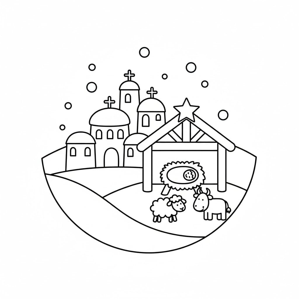 ζωγραφική απλότητα της Βηθλεέμ