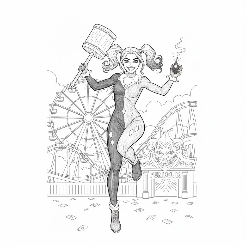 ζωγραφική Χάρλεϊ Κουίν απλή