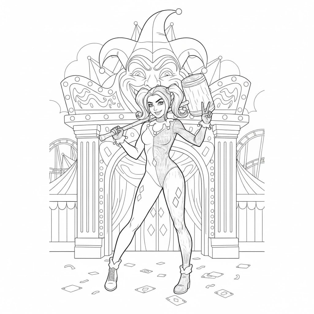 ζωγραφική Χάρλεϊ Κουίν κανονικά