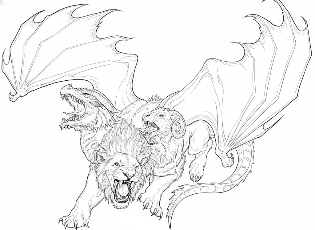 ζωγραφική Χίμαιρα δωρεάν για παιδιά