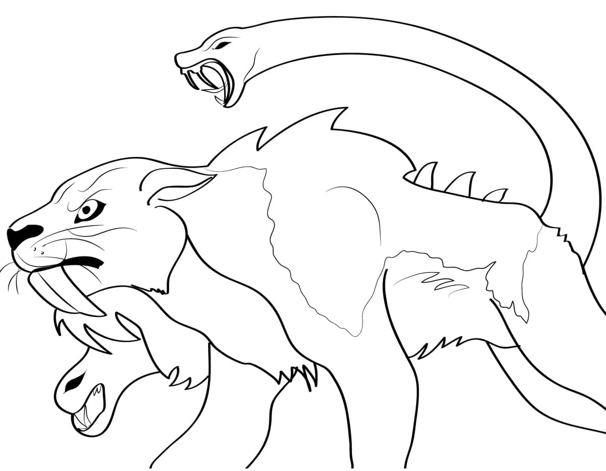 ζωγραφική Χίμαιρα εκτυπώσιμη για παιδιά