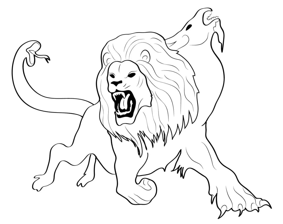 ζωγραφική Χίμαιρα εκτυπώσιμο δωρεάν για παιδιά