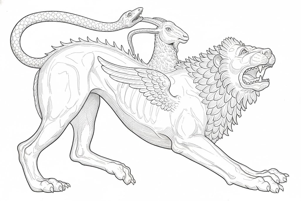 ζωγραφική Χίμαιρα για εκτύπωση