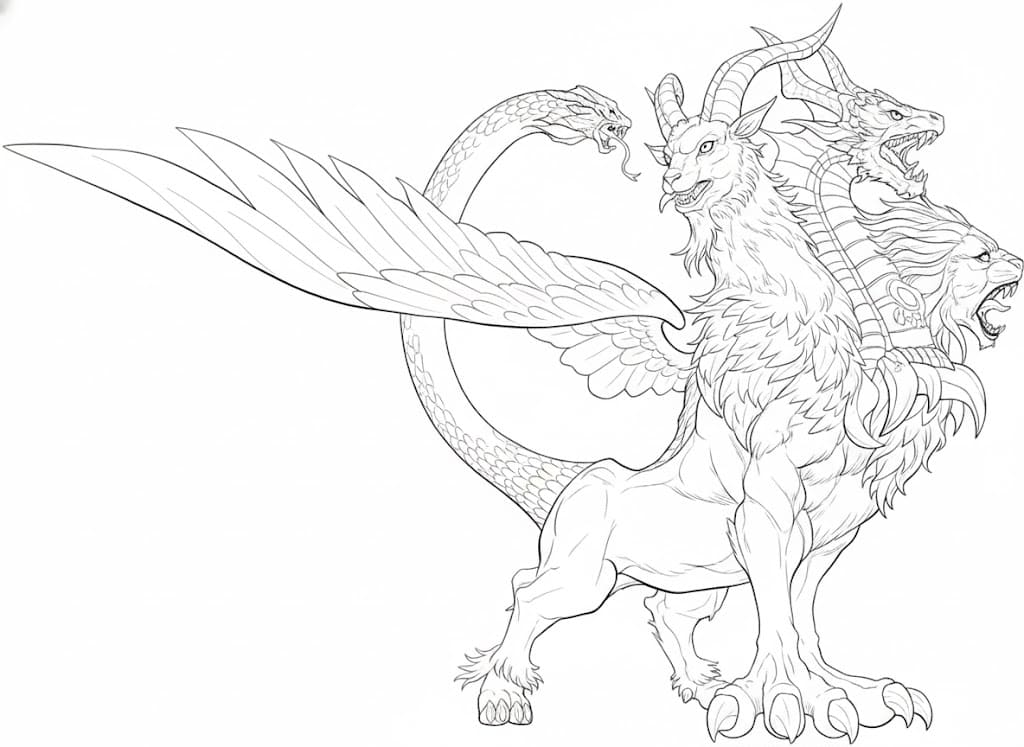 ζωγραφική Χίμαιρα για παιδιά δωρεάν